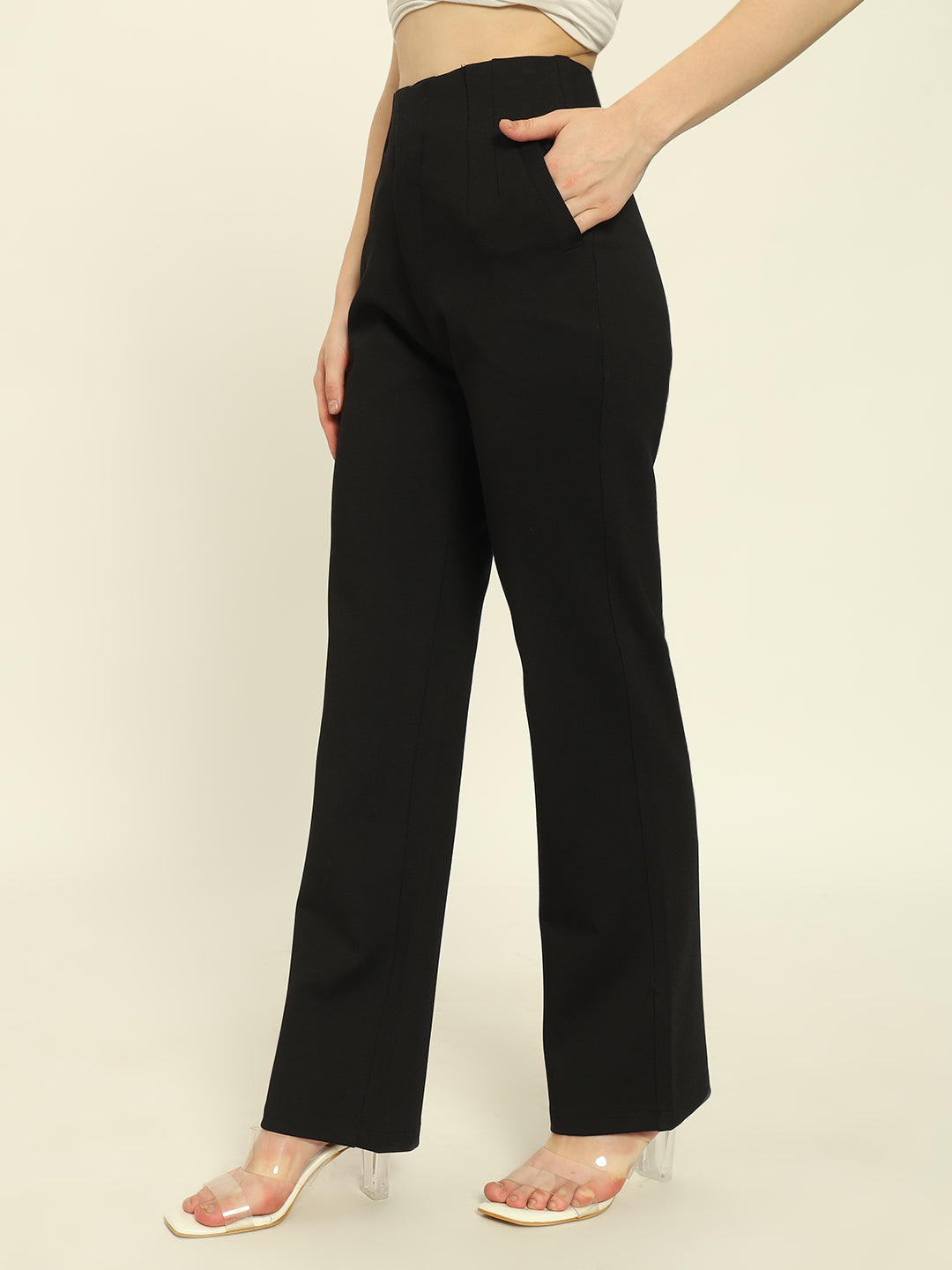 PREMIUM PLEATED PANTS-BLACK