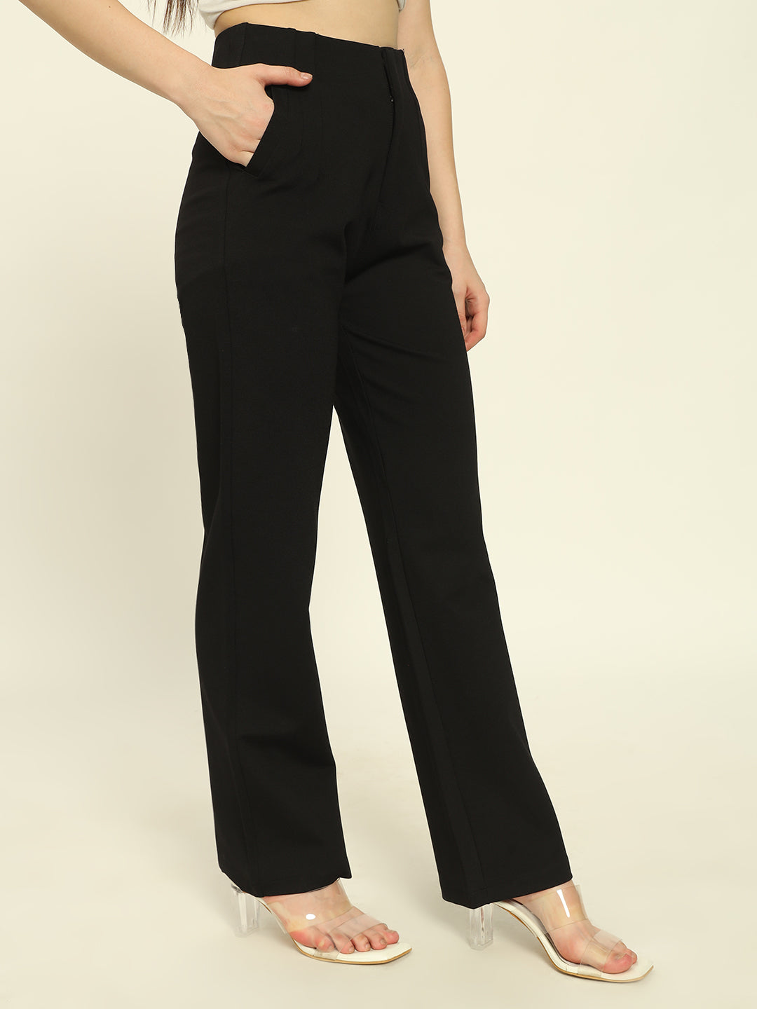 PREMIUM PLEATED PANTS-BLACK