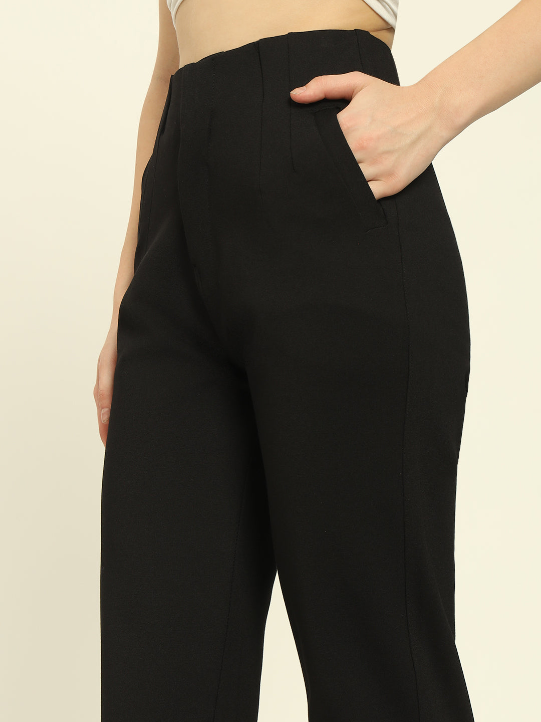 PREMIUM PLEATED PANTS-BLACK