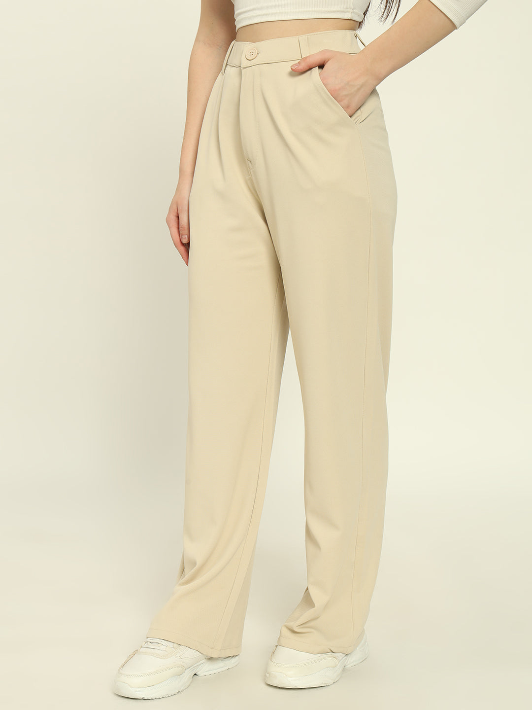 NEW BEIGE KOREAN PANTS