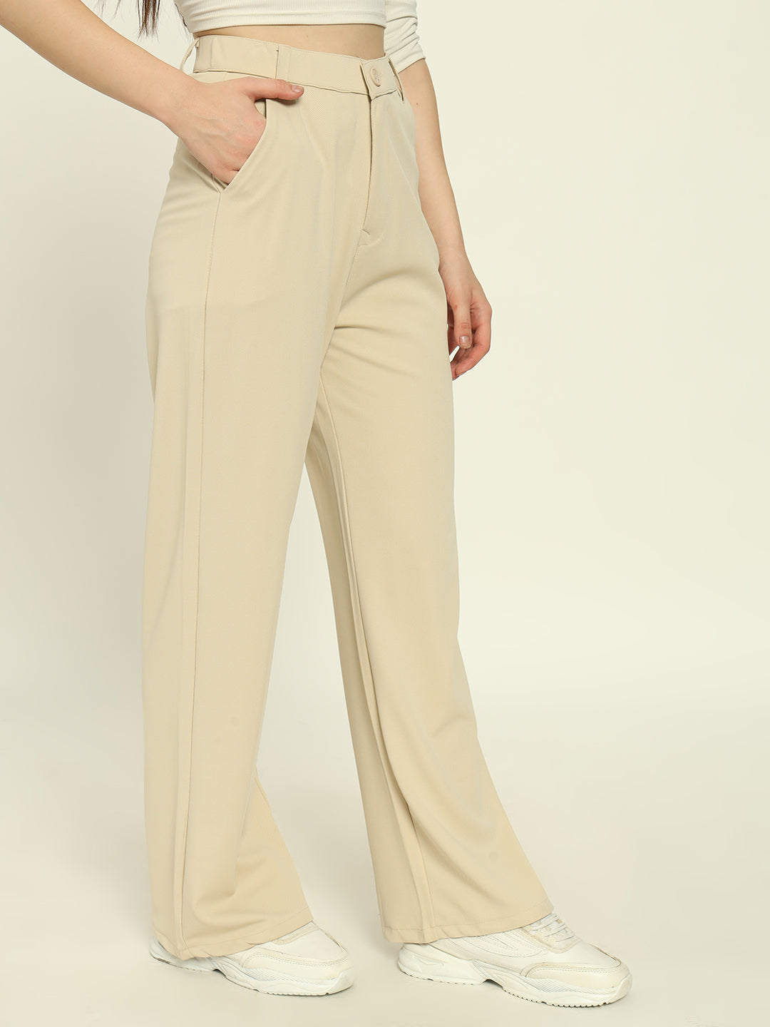 NEW BEIGE KOREAN PANTS