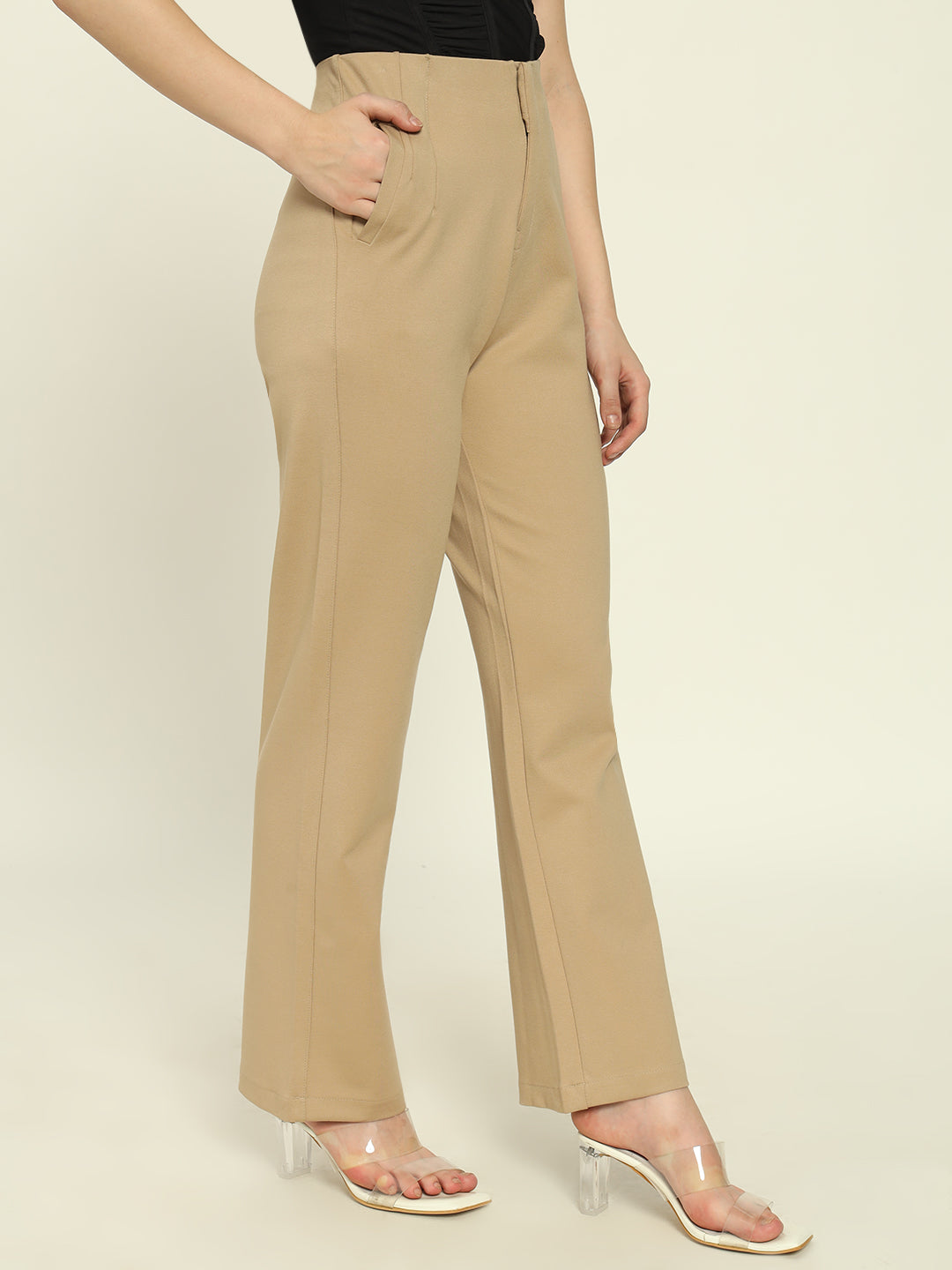 PREMIUM PLEATED PANTS-BEIGE