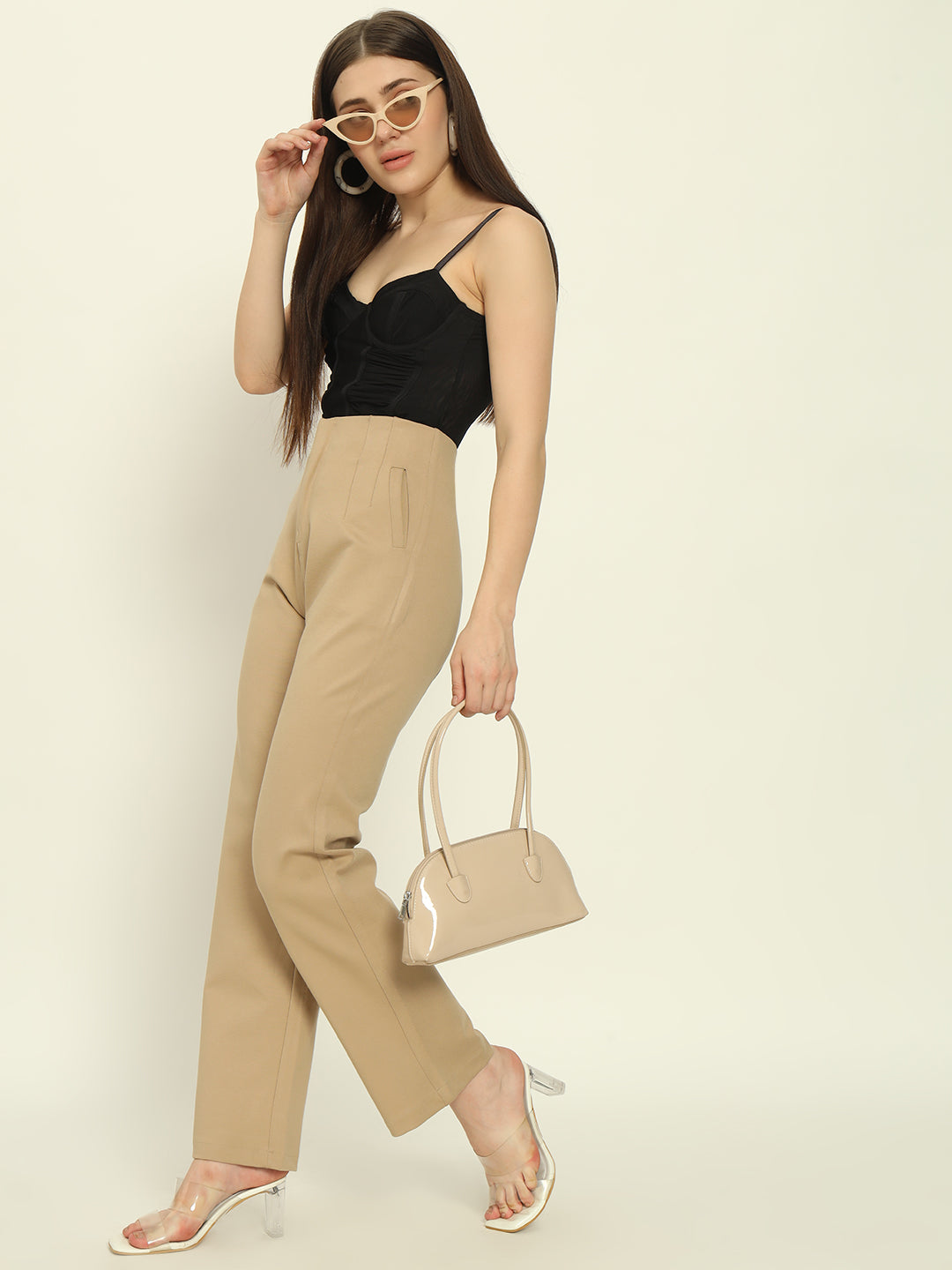 PREMIUM PLEATED PANTS-BEIGE