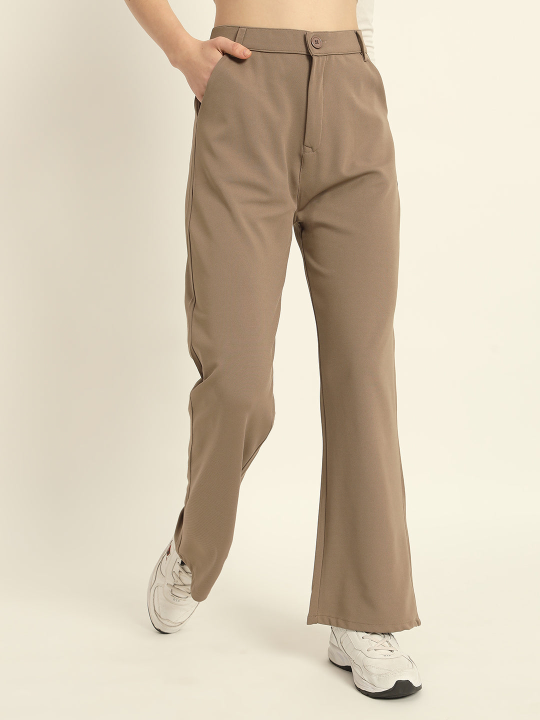 Korean Pants-Greyish brown