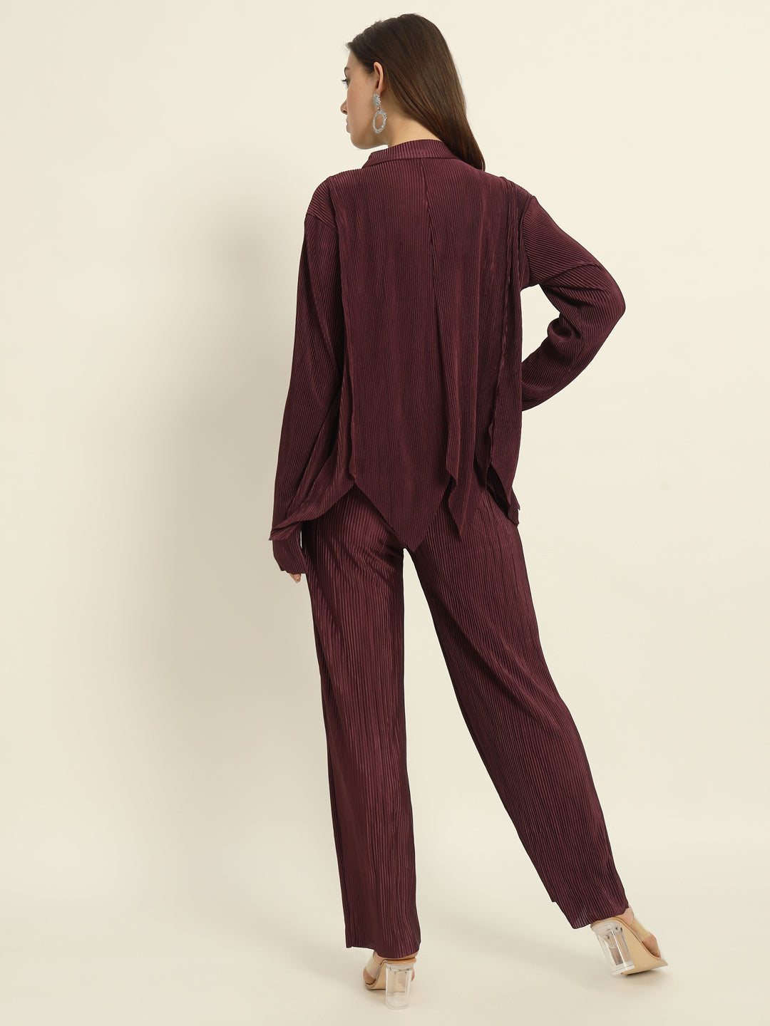 Pleated Wine Co ord set