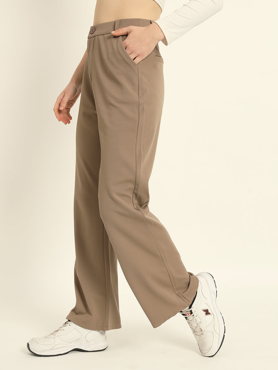 Korean Pants-Greyish brown