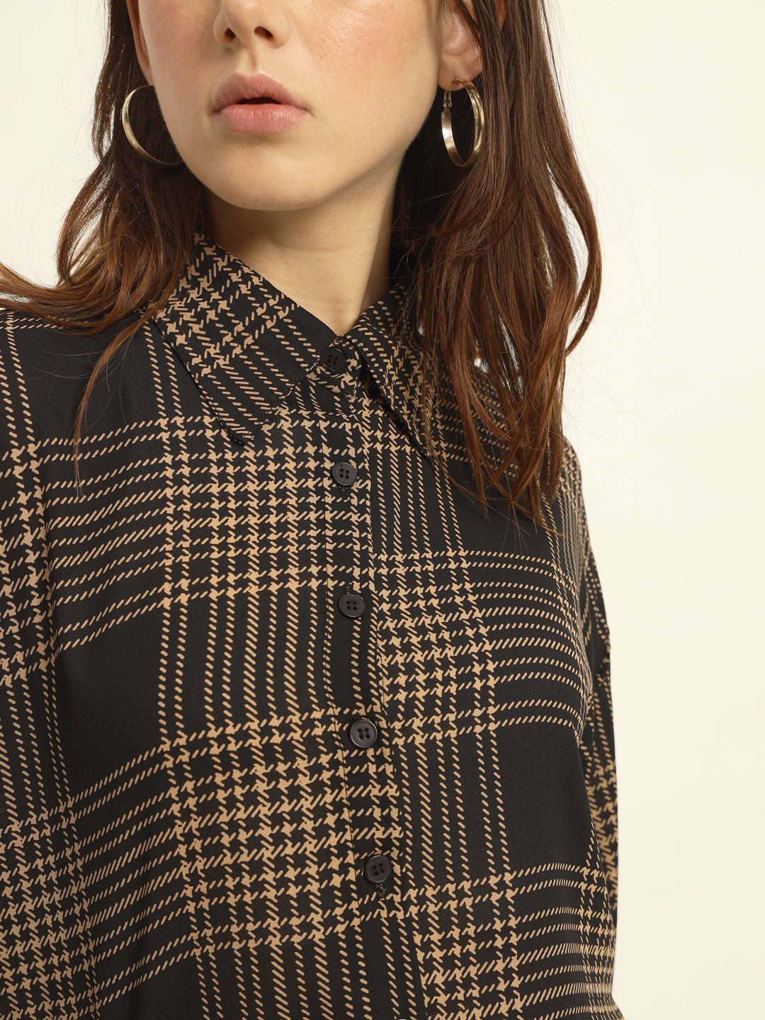 Classic Black Drop shoulder Check Shirt