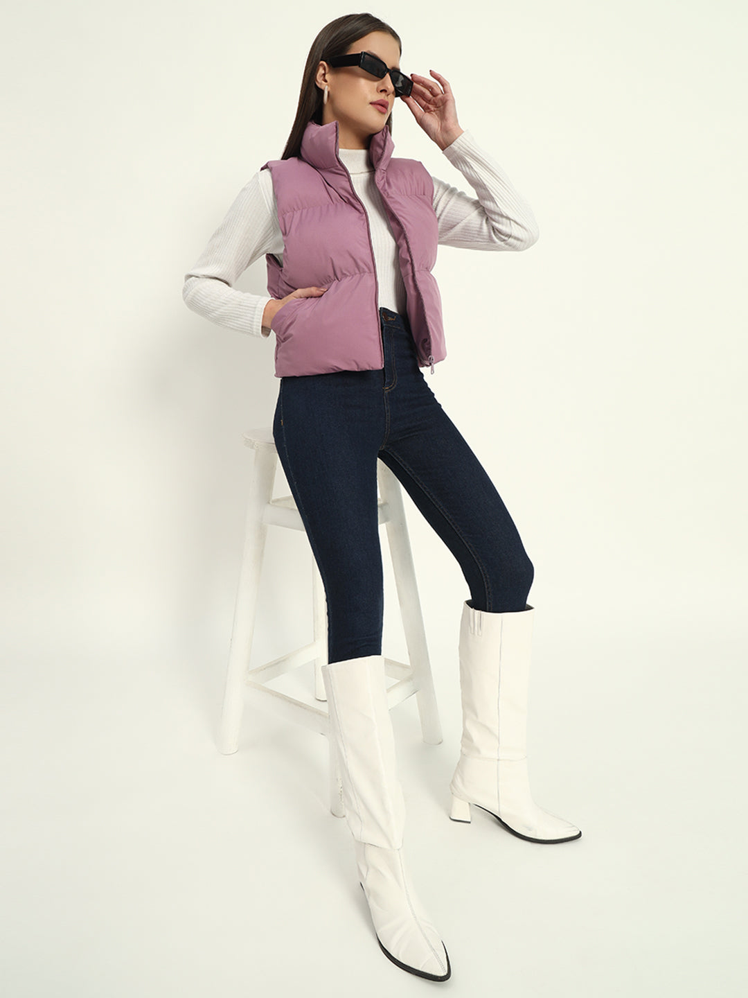 Women Puff Jacket-Onion Pink