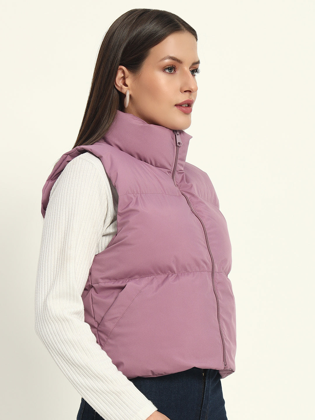 Women Puff Jacket-Onion Pink